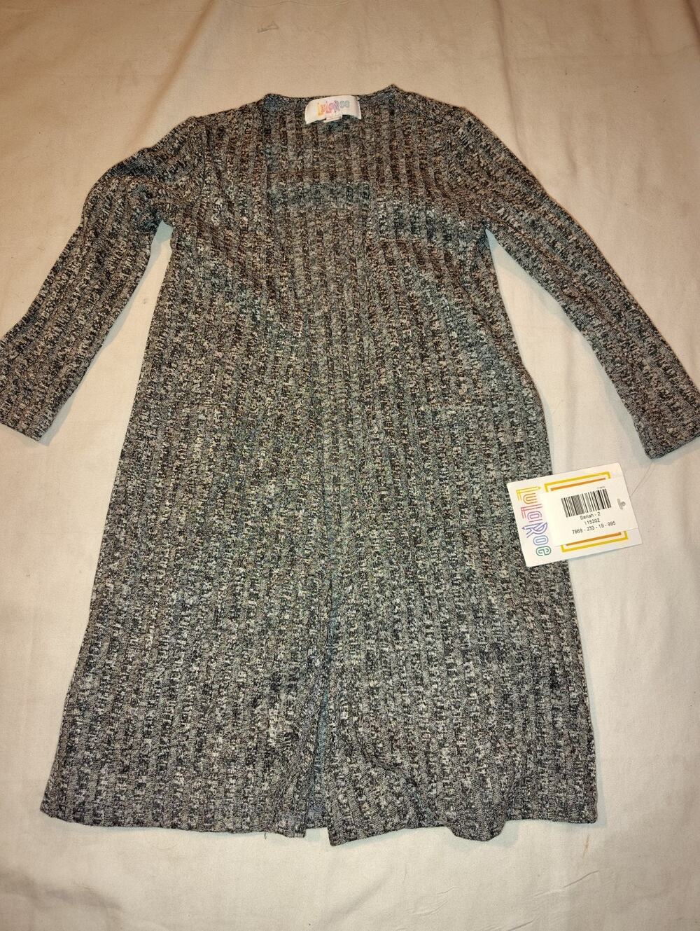 LuLaRoe Kids Sariah Duster Sweater Size 2 NWT NEW Gray
